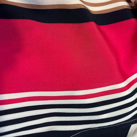 Zara Men's Relaxed Fit Short Sleeve Button Up Pink Blue Stripe Shirt Sz M NWT - Picture 11 of 16